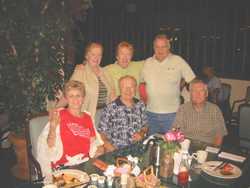 68-Barbara & husband Chet, Judy wife of Richie, with Mary Lue,
Richie, and Mary Lue's husband Robert