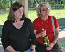 35-Janice & Bev  Can someone open the wine please?