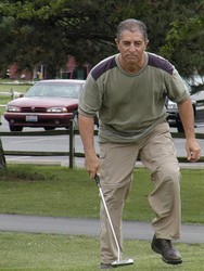 Greg Germakian charges up hill